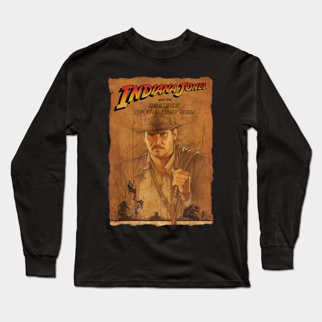Lucasfilm Indiana Jones Raiders of the Lost Ark Poster Art Long Sleeve T-Shirt by Trogexy Pearcepn